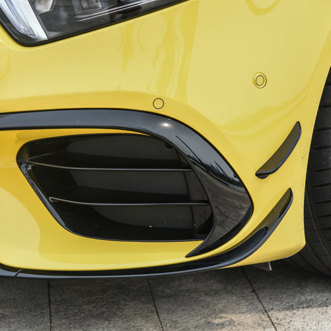 Frontsplitter i blanksvart för Mercedes A-Klass W177 A45 AMG