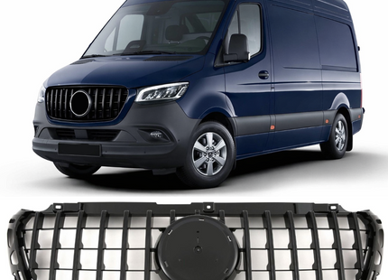 Grill med grillist Panamericana GT i svart för Mercedes Sprinter MK3