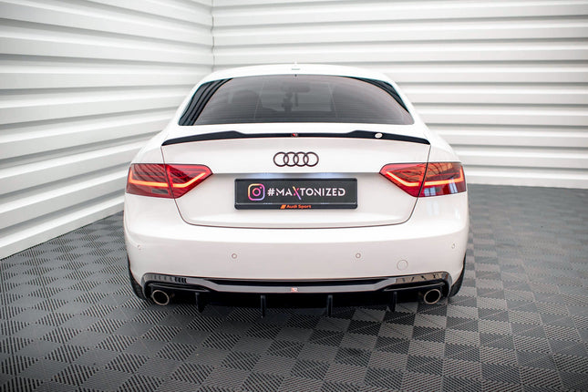 Diffuser för Audi A5 Coupé 8T Facelift (enkla ändrör på båda sidor)