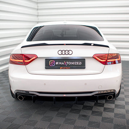 Diffuser för Audi A5 Sportback 8T Facelift (enkla ändrör på båda sidor)