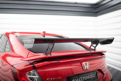 Bakvinge i kolfiber med inre fästen för Honda Civic SI MK10