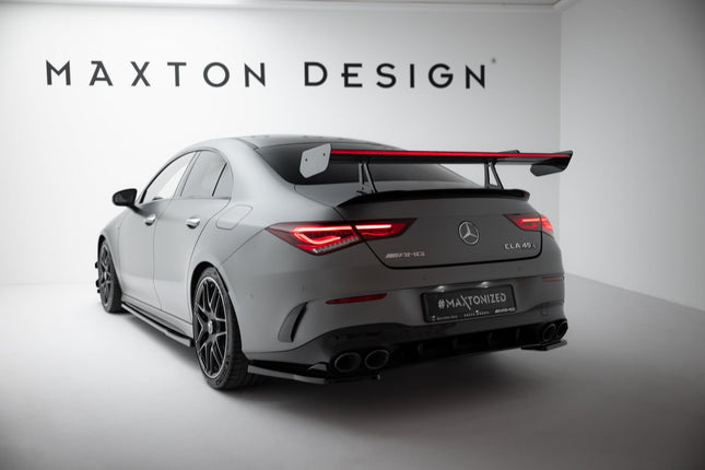 Bakvinge i kolfiber med svanhalsfäste och LED för Mercedes CLA Coupé C118/C118 Facelift