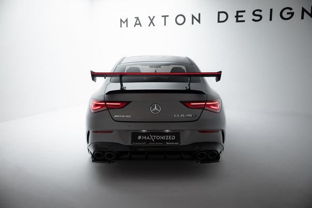 Bakvinge i kolfiber med inre fästen och LED för Mercedes CLA Coupé C118/C118 Facelift