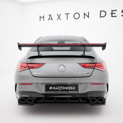 Bakvinge i kolfiber med inre fästen och LED för Mercedes CLA Coupé C118/C118 Facelift