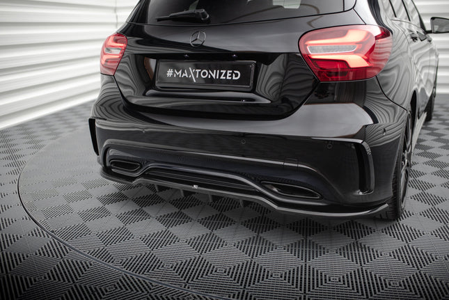 Diffuser med vertikala stag för Mercedes A-Klass AMG-Line W176 Facelift
