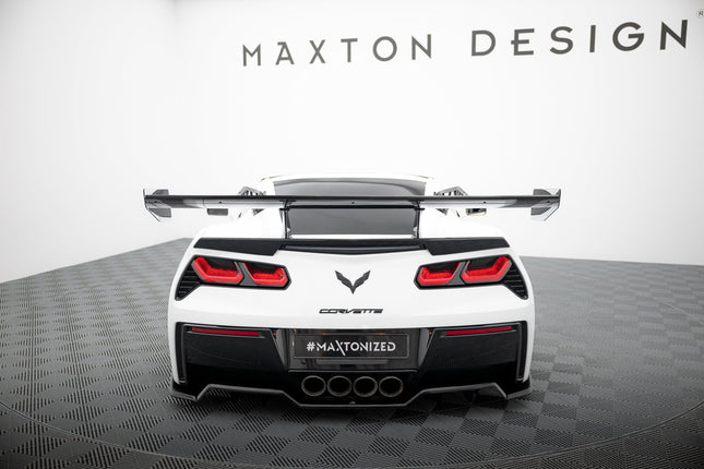 Bakvinge i kolfiber med svanhalsfäste för Chevrolet Corvette Stingray/Grand Sport C7