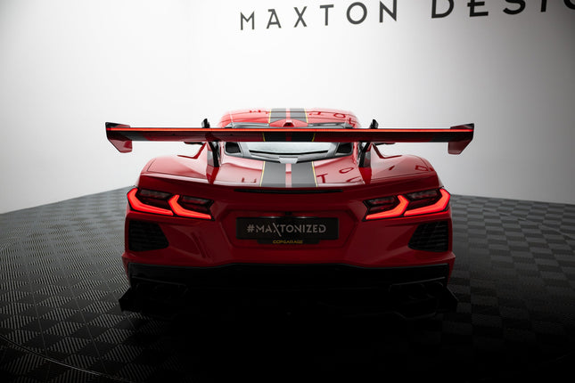 Spoiler i kolfiber med LED för Chevrolet Corvette C8