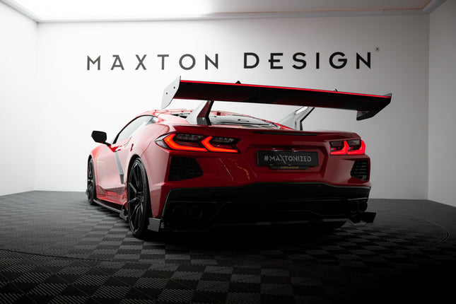 Spoiler i kolfiber med LED för Chevrolet Corvette C8