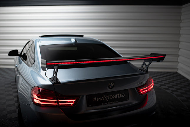 Bakvinge i kolfiber med yttre fästen och LED för BMW 4-serie F32/4-serie F32 M-Paket Coupé