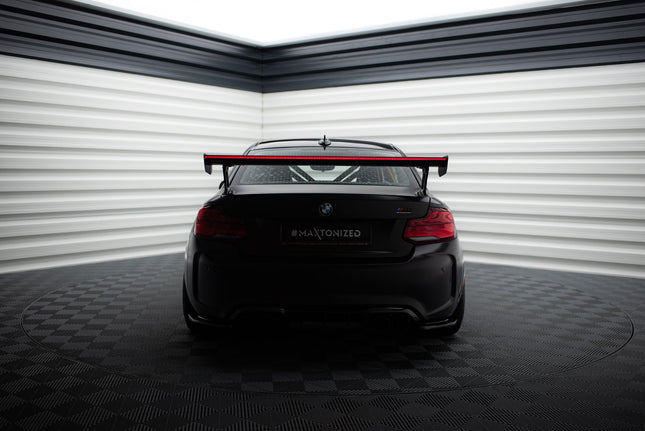 Bakvinge i kolfiber med yttre fästen och LED för BMW M2 F87/2/2-serie M-Paket F22