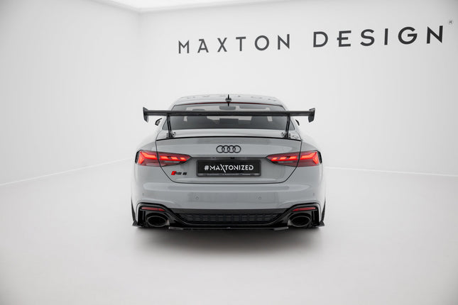 Bakvinge V.1 i kolfiber med yttre fästen för Audi A5/A5 S-Line/S5/RS5 Coupé F5/F5 Facelift