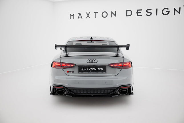 Bakvinge V.2 i kolfiber med yttre fästen för Audi A5/A5 S-Line/S5/RS5 Coupé F5/F5 Facelift