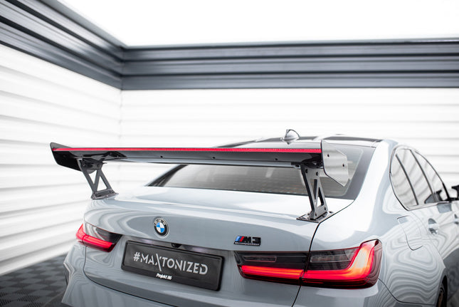 Bakvinge i kolfiber med yttre fästen och LED för BMW M3 G80/M340i G20/3-serie M-Paket G20/3-serie Standard G20