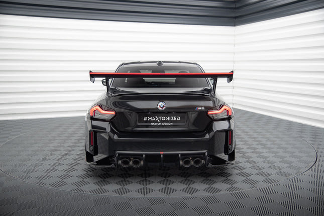 Bakvinge i kolfiber med yttre fästen och LED för BMW M2 G87/M240i/2-serie M-Paket/2-serie Standard G42
