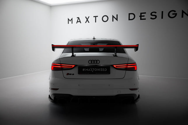 Bakvinge i kolfiber med inre fästen och LED för Audi A3/A3 S-Line/S3/RS3 Sedan 8V/8V Facelift