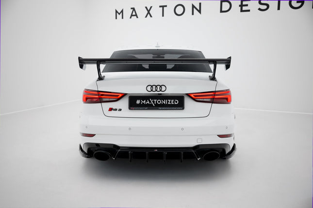 Bakvinge i kolfiber med yttre fästen för Audi A3/A3 S-Line/S3/RS3 Sedan 8V/8V Facelift