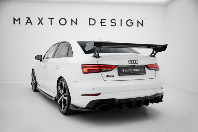 Bakvinge i kolfiber med yttre fästen för Audi A3/A3 S-Line/S3/RS3 Sedan 8V/8V Facelift