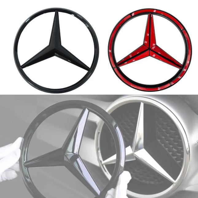 Blanksvart Mercedes Stjärna Grill
