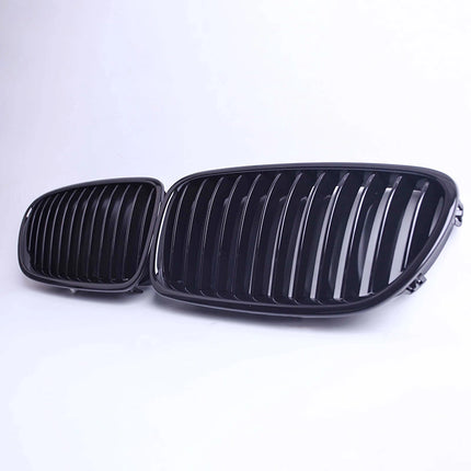 Grill BMW 5-Serien F10/F11 Singelribb Njurar Blanksvart