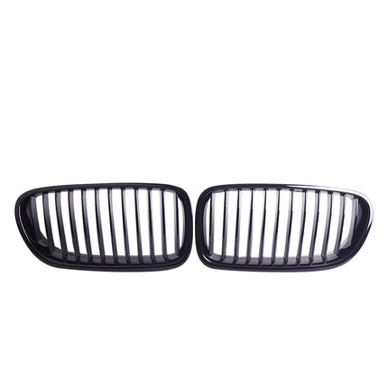 Grill BMW 5-Serien F10/F11 Singelribb Njurar Blanksvart