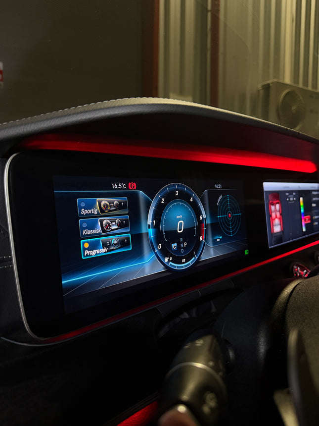 Digitalt mätarhus och Widescreen till Mercedes E-Klass W213 2016-2020