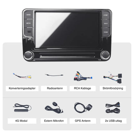 Volkswagen Skoda SEAT 7" Multimedia Bilstereo