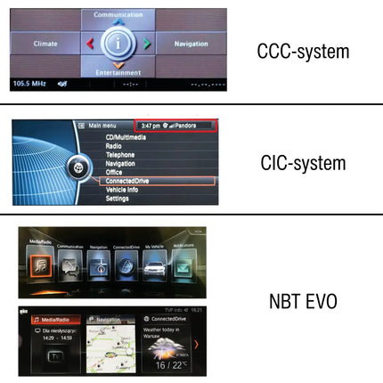 BMW 3-Serie F30/F31/F34 Multimedia Skärm CarPlay/Android Auto