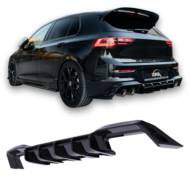 Blanksvart Diffuser Volkswagen Golf Mk8 2020-2024 (R)