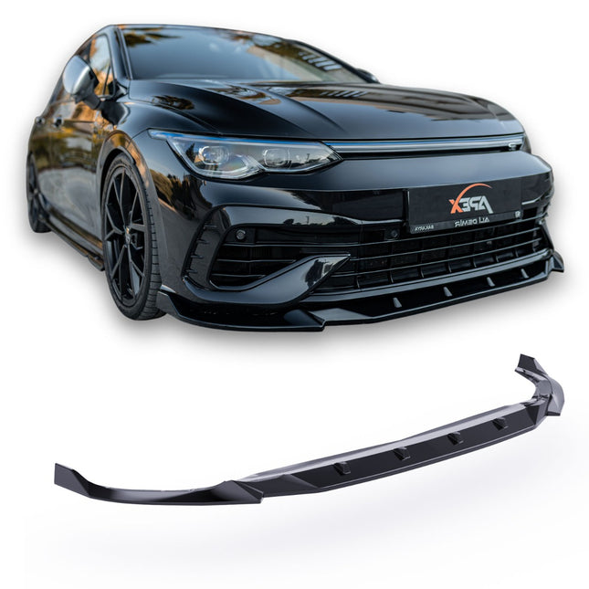 Blanksvart Frontsplitter Volkswagen Golf Mk8 2020-2024 (R)