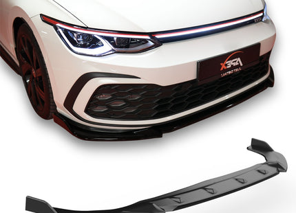Blanksvart Frontsplitter Volkswagen Golf Mk8 2020-2024 (GTI / GTE / GTD / R-Line)