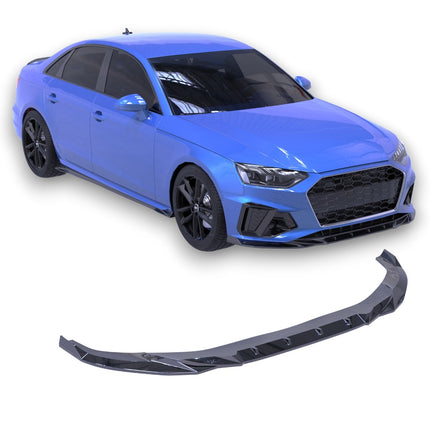 Blanksvart Frontsplitter Audi A4 B9 Facelift 2019-2024 (S-Line / S4)
