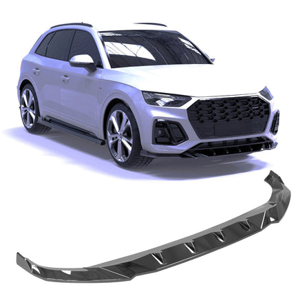 Blanksvart Frontsplitter Audi Q5 Mk2 Facelift 2020-2024 (S-Line / SQ5)