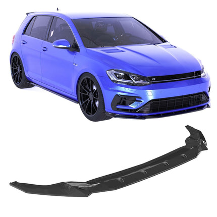 Blanksvart Frontsplitter Volkswagen Golf Mk7.5 2016-2020 (R / R-Line)