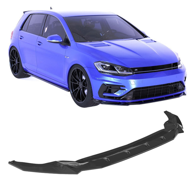 Blanksvart Frontsplitter Volkswagen Golf Mk7.5 2016-2020 (R / R-Line)