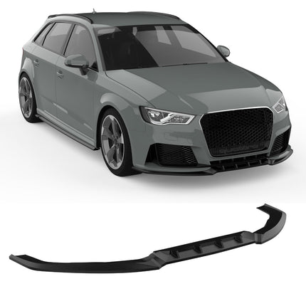 Blanksvart Frontsplitter Audi RS3 8V Sportback 2015-2016