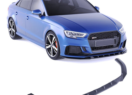 Blanksvart Frontsplitter Audi RS3 8V Sportback Facelift 2017-2019