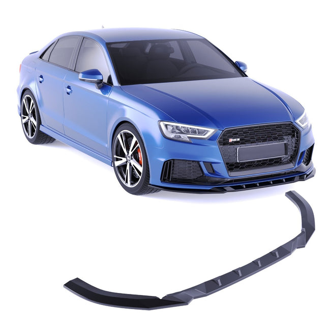 Blanksvart Frontsplitter Audi RS3 8V Sportback Facelift 2017-2019