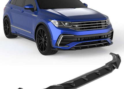 Blanksvart Frontsplitter Volkswagen Tiguan Mk2 Facelift 2020-2024 (R / R-Line)