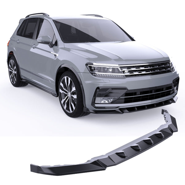 Blanksvart Frontsplitter Volkswagen Tiguan Mk2 2015-2020 (R-Line)