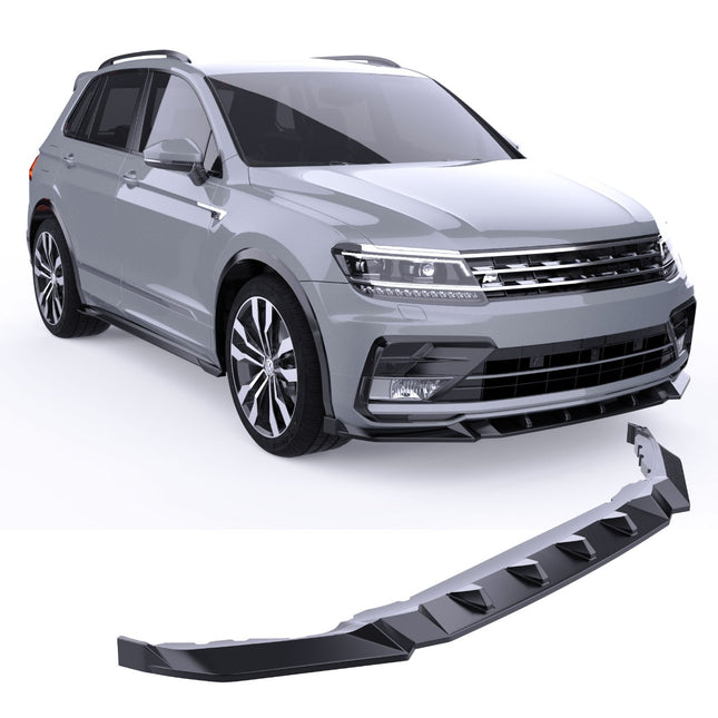Blanksvart Frontsplitter Volkswagen Tiguan Mk2 2015-2020 (R-Line)