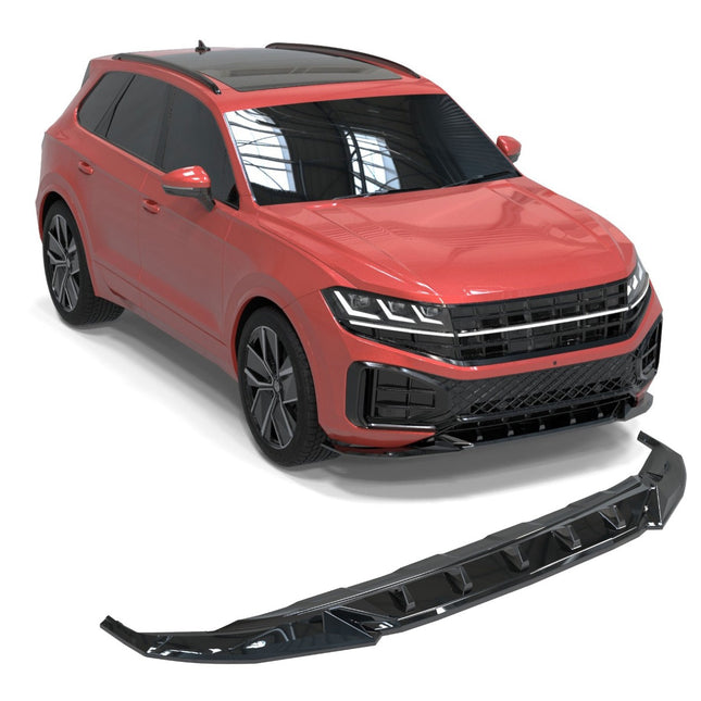 Blanksvart Frontsplitter Volkswagen Touran Mk3 Facelift 2024+ (R-Line)