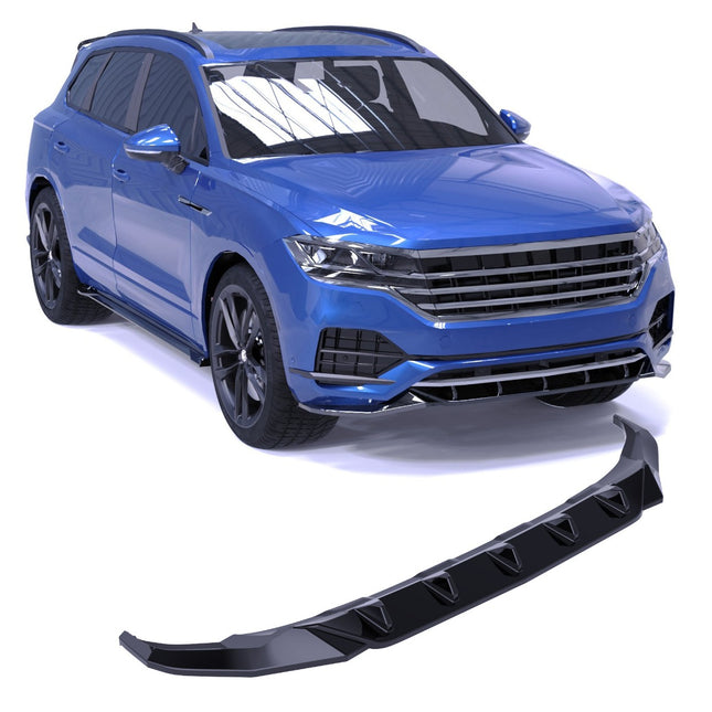 Blanksvart Frontsplitter Volkswagen Touareg Mk3 2018-2023 (R-Line)