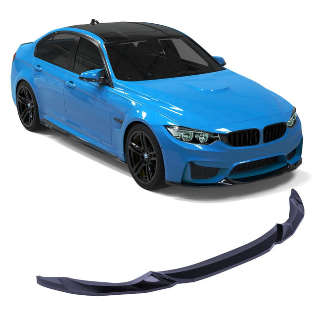 Blanksvart Frontsplitter BMW M3 F80 / M4 F82 2014-2021