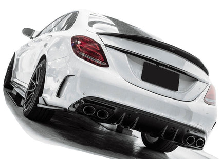 Diffuser med ändrör i blanksvart för Mercedes C-Klass W205/S205