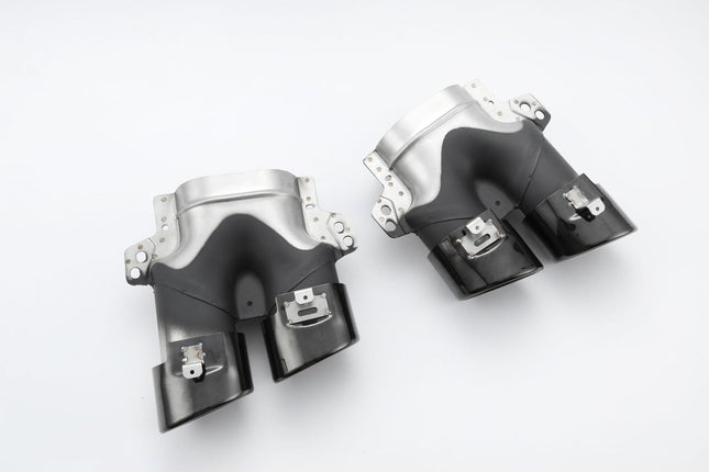 Diffuser med ändrör i blanksvart för Mercedes C-Klass W205/S205