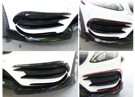 Frontflaps Aero i blanksvart för Mercedes C-Klass W205 (före facelift)