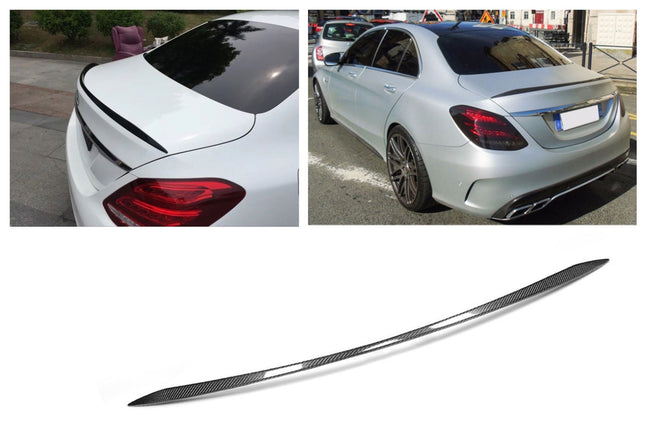 Carbon-look Spoilerläpp Mercedes C-Klass W205