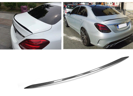 Bakspoiler i kolfiberlook för Mercedes C-Klass W205