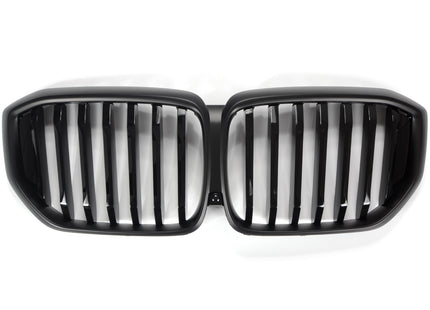 Grill med enkla ribbor i blanksvart/mattsvart för BMW X5 G05 Facelift