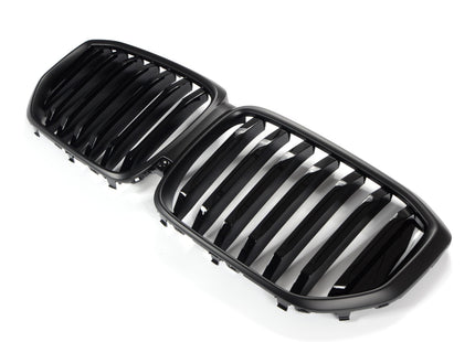 Grill med enkla ribbor i blanksvart/mattsvart för BMW X5 G05 Facelift